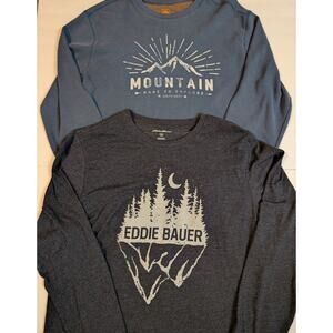 Lot Of 2 Eddie Bauer & Northwest Territory Long Sleeves M Thermal Base Layer